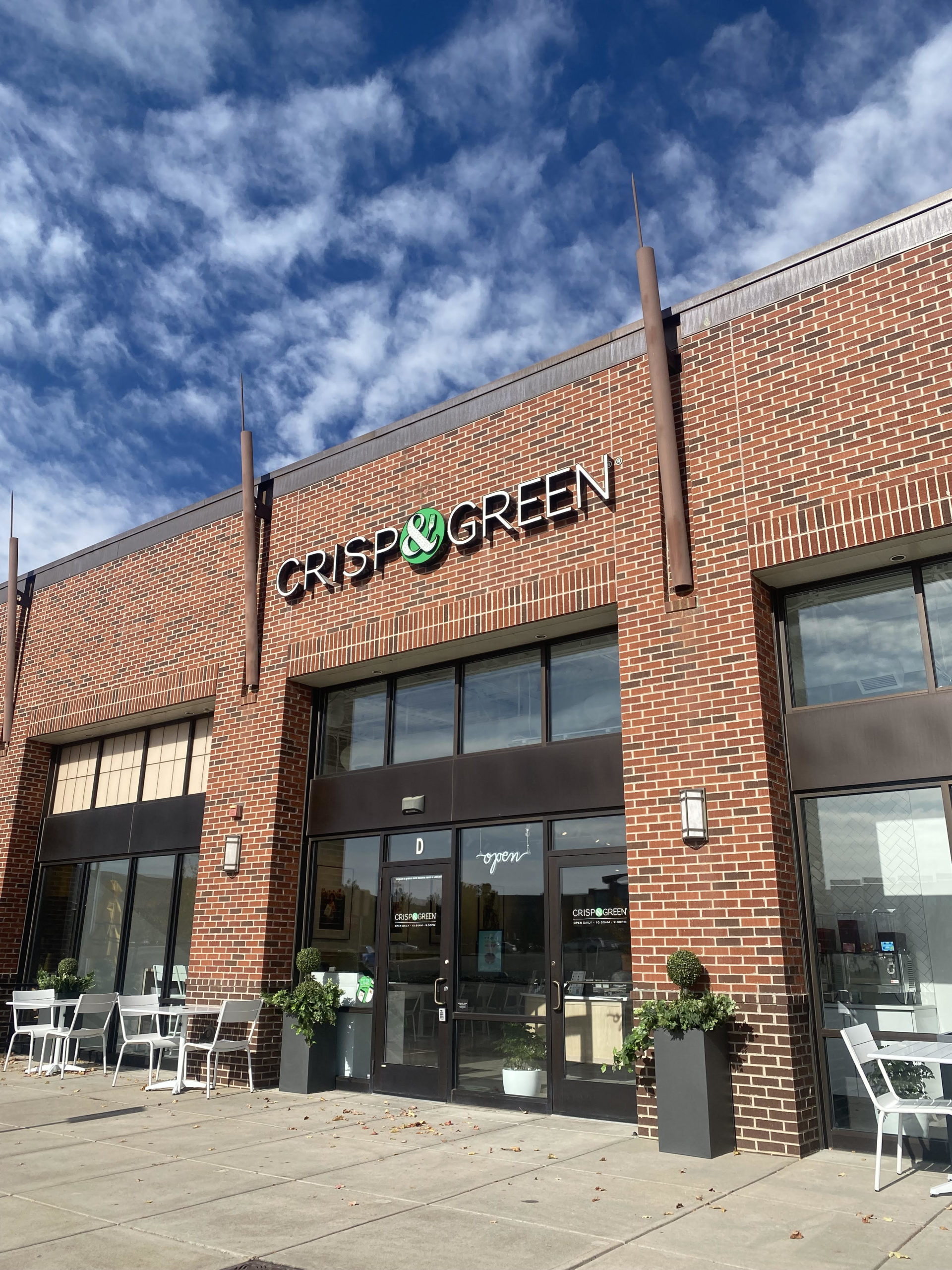 CRISP & GREEN Locations Healthy Restaurant Vegan Options Avail.