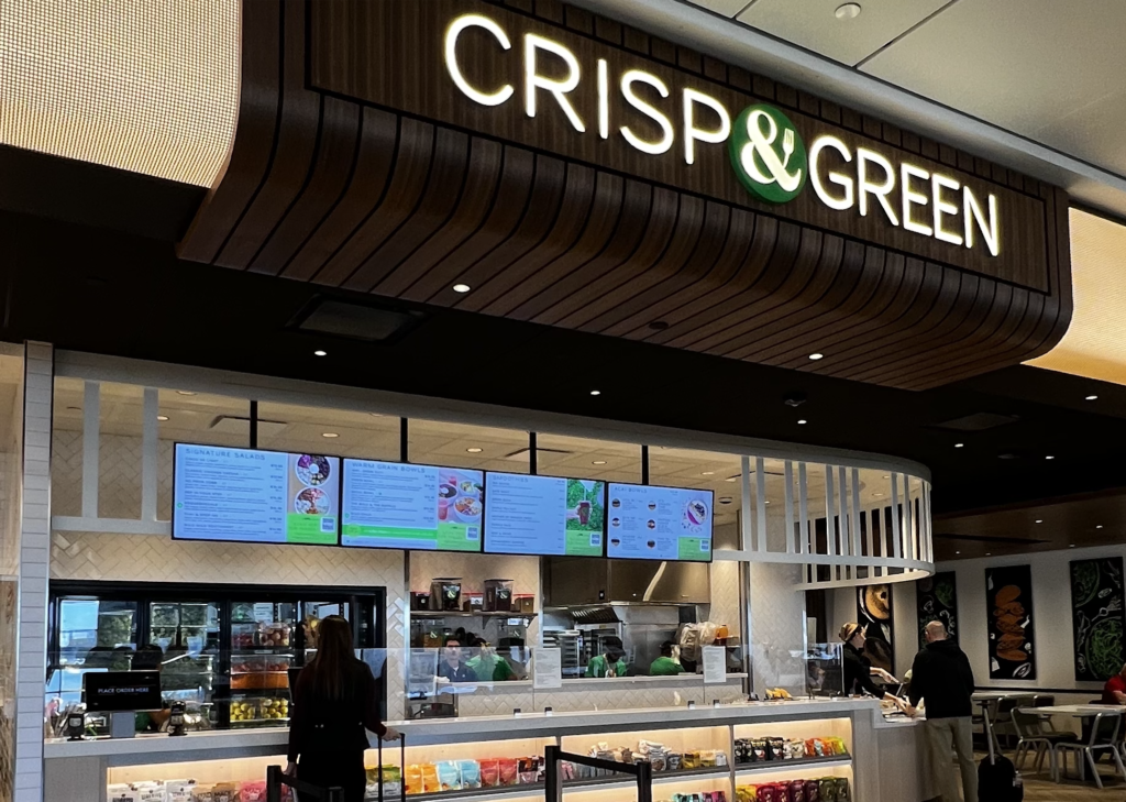 CRISP & GREEN Locations Healthy Restaurant Vegan Options Avail.