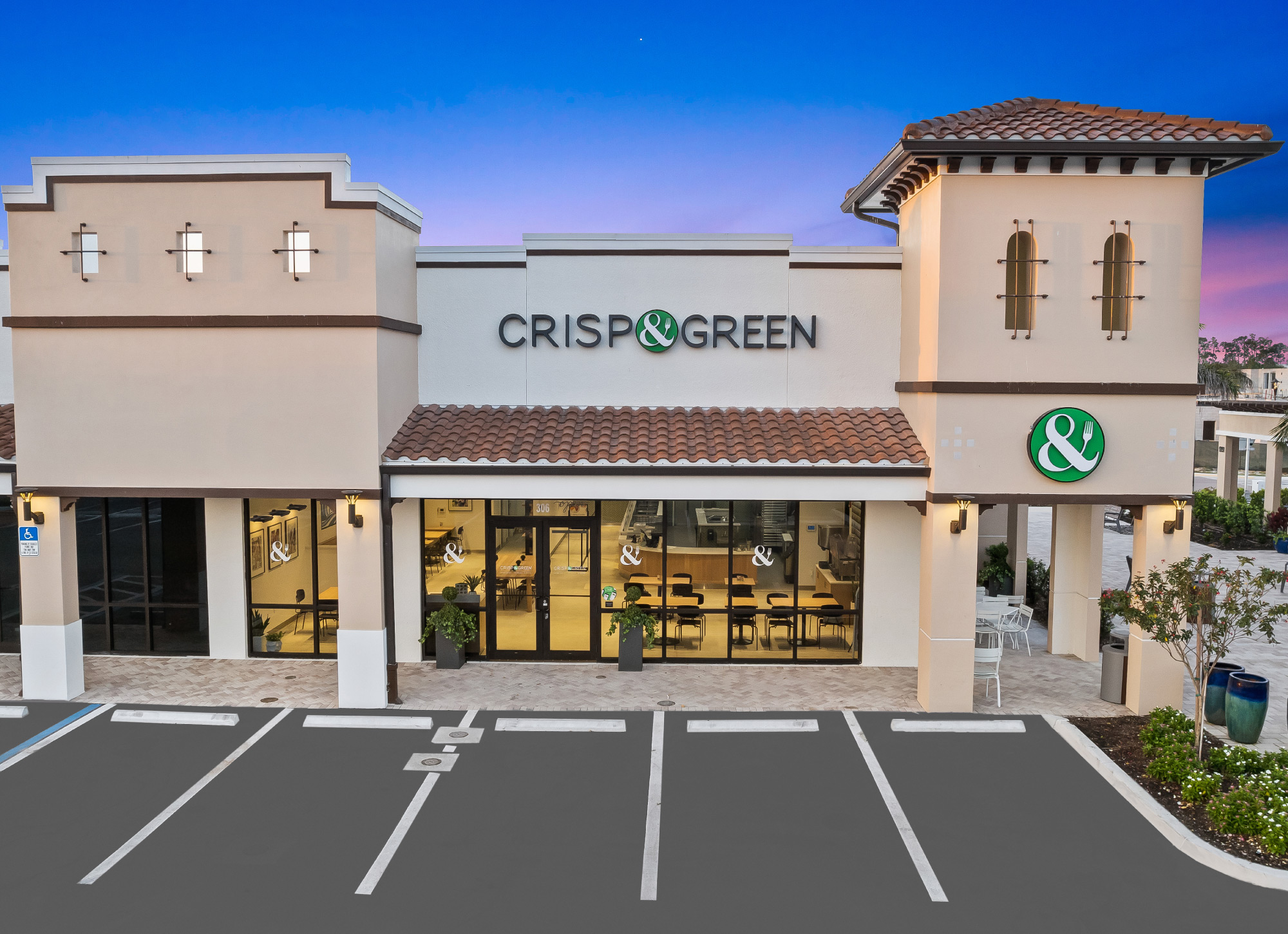 CRISP & GREEN Locations Healthy Restaurant Vegan Options Avail.