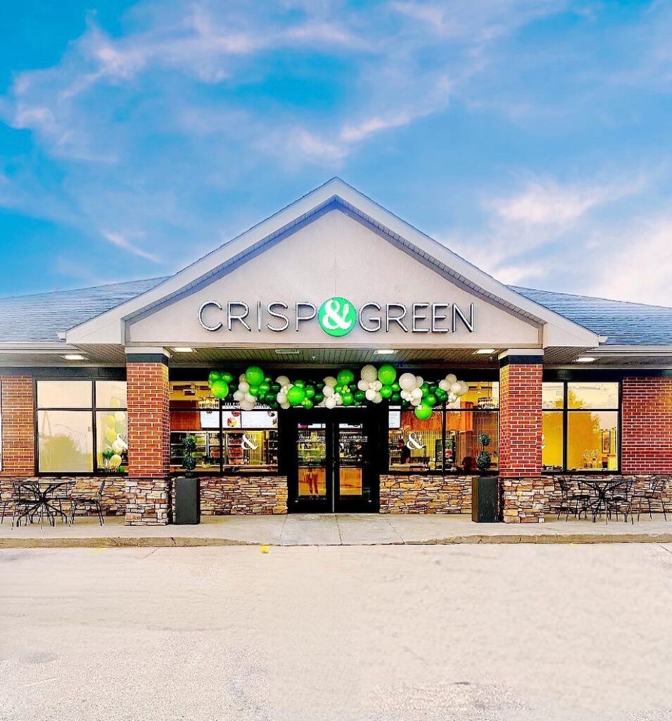 CRISP & GREEN Locations Healthy Restaurant Vegan Options Avail.